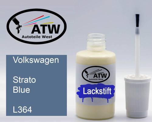 Volkswagen, Strato Blue, L364: 20ml Lackstift, von ATW Autoteile West.